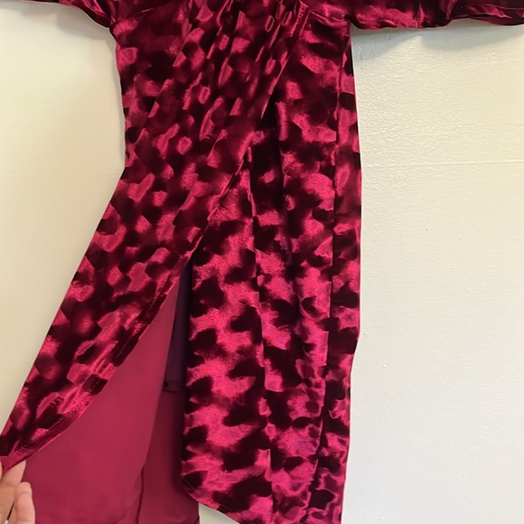 Lulu’s Mesmerize on the Prize Burgundy Velvet Wrap Dress - Picture 8 of 12
